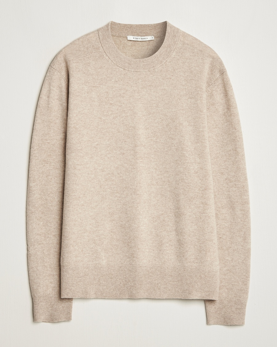 A Day's March Marlow Cashmere Blend Sweater Sand – Beige