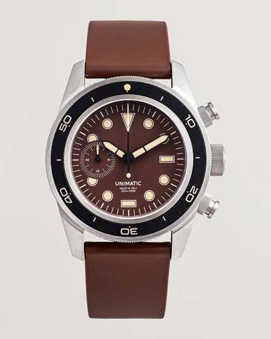 UNIMATIC U3 Heritage Chronograph Diver Dark Brown – Braun