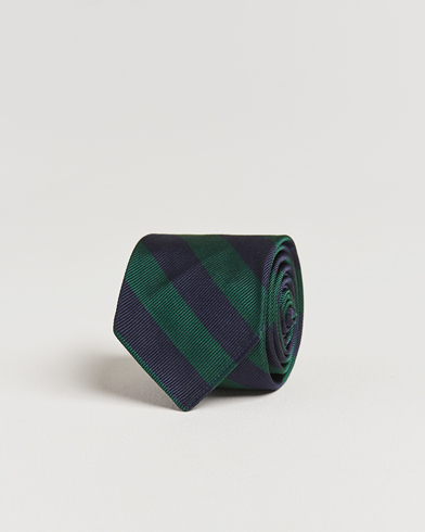 Kamakura Shirts Vintage Ivy Regimental Stripe Silk Tie Navy/Green – Blau