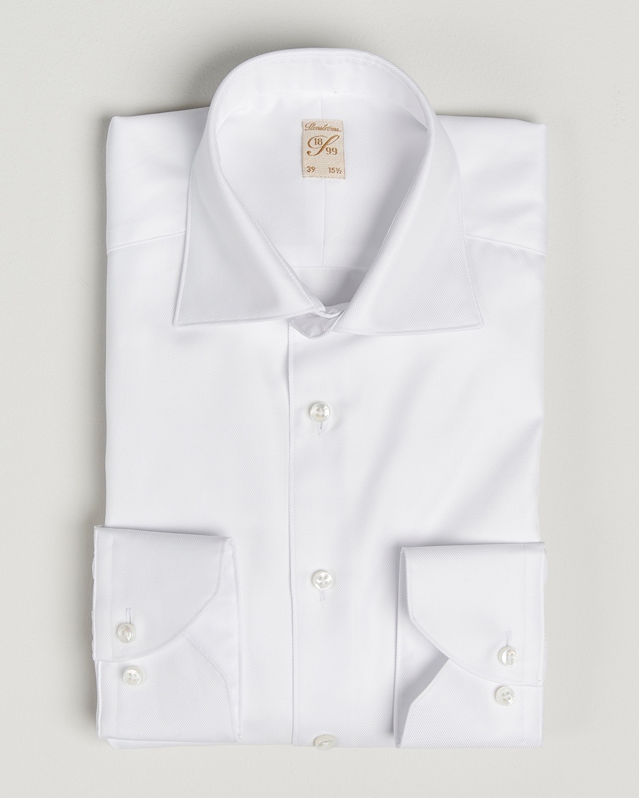 Stenströms 1899 Cotton Twill Shirt White – Weiß