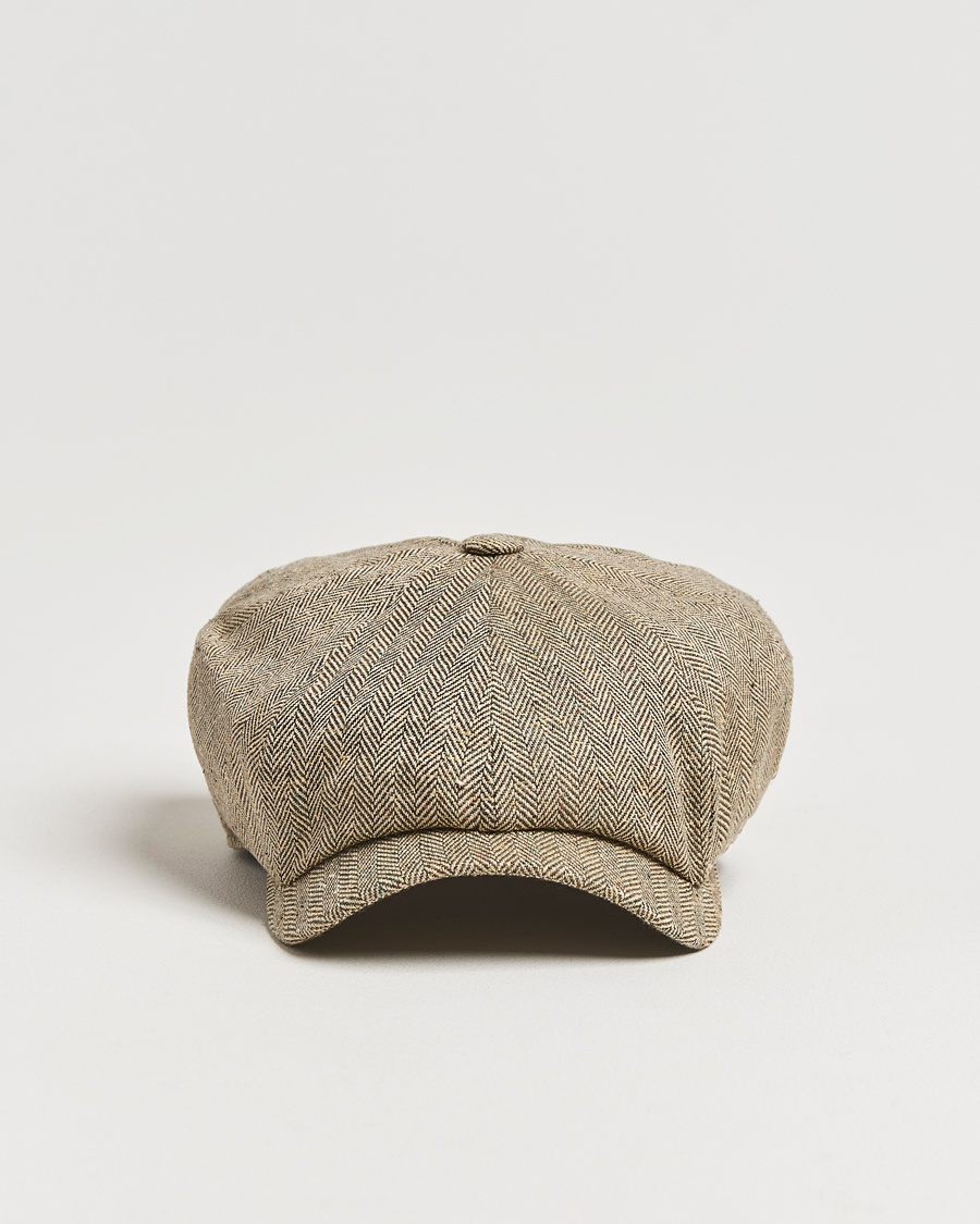 Wigéns Newsboy Retro Herringbone Cap Dark Olive – Grün