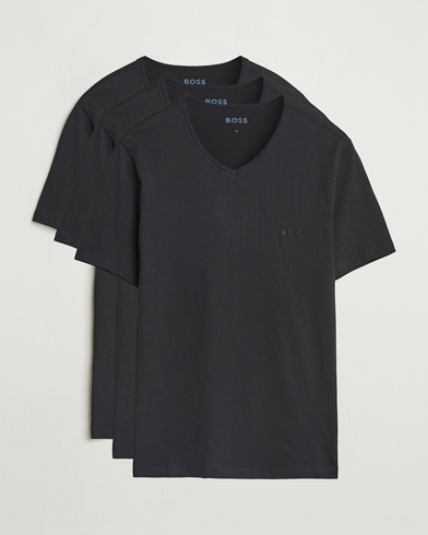 BOSS BLACK 3-Pack V-Neck T-Shirt Black – Schwarz
