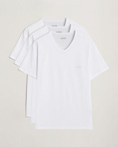 BOSS BLACK 3-Pack V-Neck T-Shirt White – Weiß