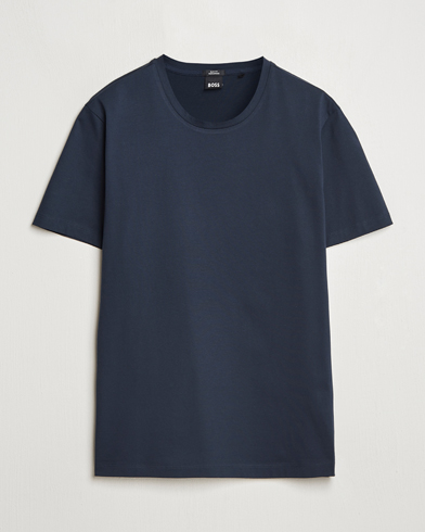 BOSS BLACK Tessler Mercerized Crew Neck T-Shirt Dark Blue – Blau