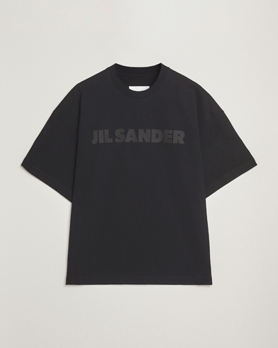 Jil Sander Round Collar Tonal Logo T-Shirt Black – Schwarz