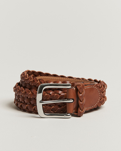 Ralph Lauren Purple Label Braided Belt Dark Brown – Braun
