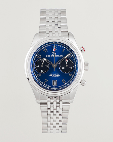 Sjöö Sandström Royal Steel Chronograph 40mm Blue Dial – Blau