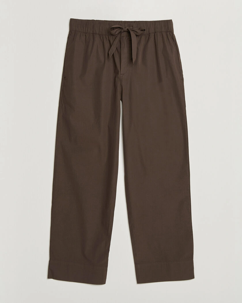 Tekla Poplin Pyjama Pants Coffee – Braun