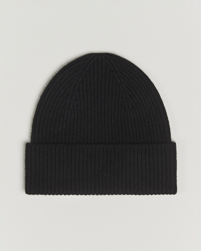 Amanda Christensen Rib Knitted Merino Wool Cap Black – Schwarz