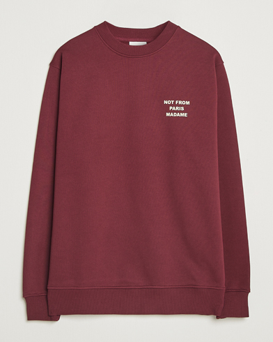 Drôle de Monsieur Slogan Sweatshirt Wine – Rot
