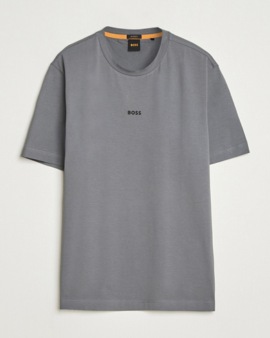 BOSS ORANGE Tchup Logo Crew Neck T-Shirt Open Grey – Grau