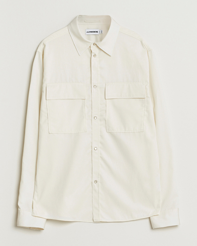 J.Lindeberg Finnigan Tencel Twill Overshirt Cloud White – Weiß