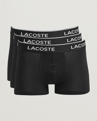 Lacoste 3-Pack Stretch Cotton Trunks Black – Schwarz