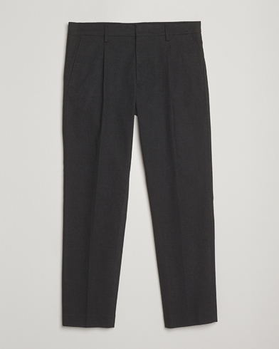 NN07 Bill Wool Pleated Trousers Black Multi – Schwarz