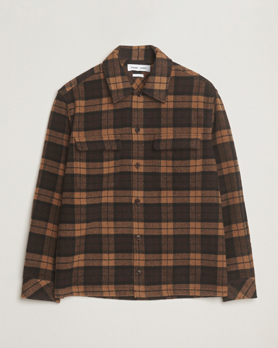 Samsøe Samsøe Castor Checked Overshirt Turkish Coffee – Braun