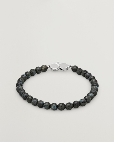 Tom Wood Cove Bracelet Slim Black Larvikite – Schwarz