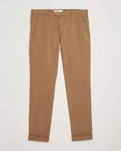 Briglia 1949 Slim Fit Cotton Stretch Chino Mid Brown – Braun