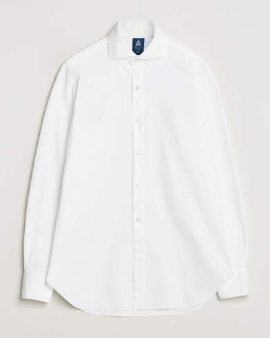 Finamore Napoli Gaeta Flannel Sport Shirt White – Weiß