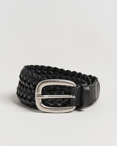 Golden Goose Woven Belt Black Calf – Schwarz
