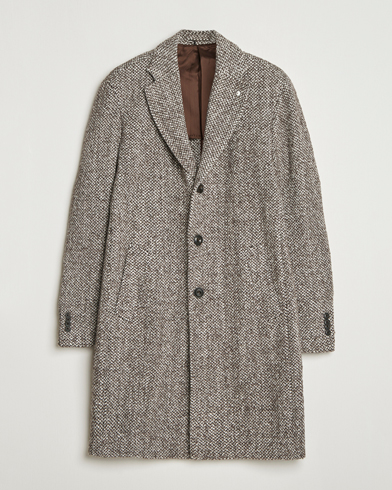 L.B.M. 1911 Structure Wool Coat Brown – Braun