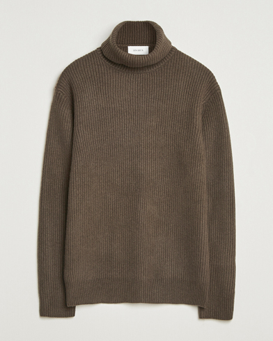 LES DEUX Eddie Wool Rib Rollneck Teak – Braun
