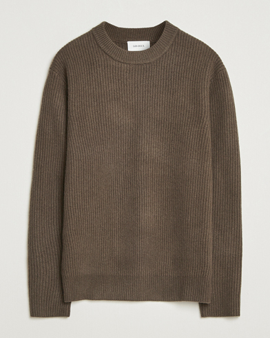 LES DEUX Eddie Wool Rib Crewneck Teak – Braun