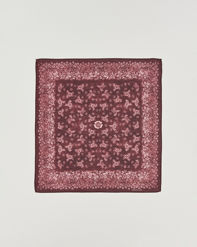 Massimo Alba Hanky Cotton Handkerchief Burgundy – Rot
