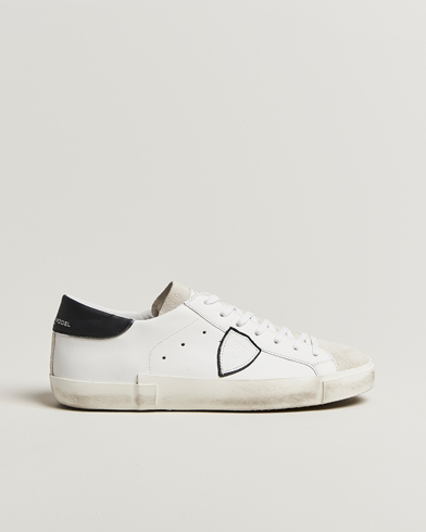 Philippe Model Prsx Low Top Leather Sneakers White/Black – Weiß