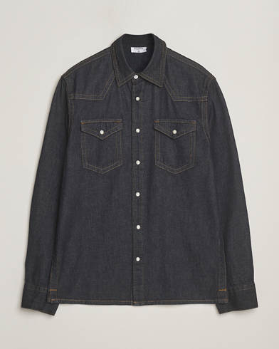 Filippa K Western Denim Shirt Rinsed Blue Wash – Blau