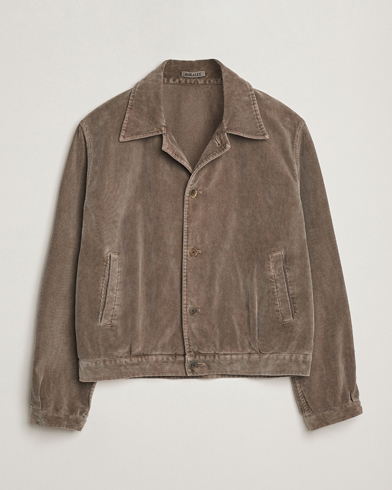 Auralee Corduroy Bomber Jacket Olive – Braun