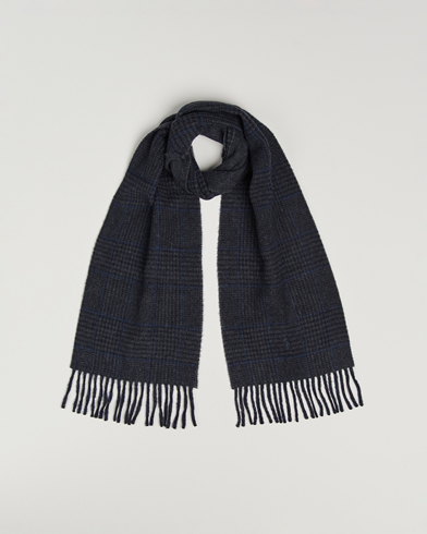 Polo Ralph Lauren Wool Blend Scarf Navy Check – Blau