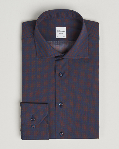 Stenströms Regular Fit Cotton Printed Shirt Blue – Blau