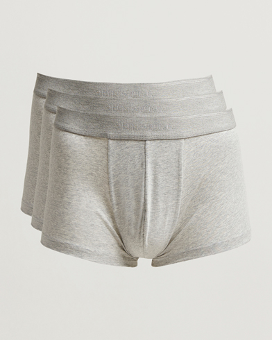 Sunspel 3-Pack Cotton Stretch Trunk Grey – Grau