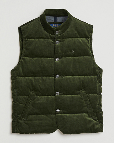 Polo Ralph Lauren Quilted Corduroy Vest Country Olive – Grün
