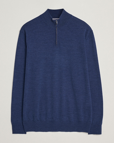 Charles Tyrwhitt Pure Merino Zip Neck Jumper Ink Blue – Blau