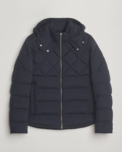 Moncler Cecaud Down Biker Jacket Navy – Blau