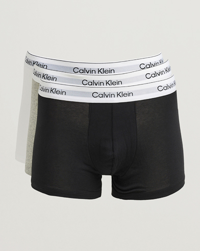 Calvin Klein 3-Pack Icon Cotton Stretch Trunk Grey/Black/White – Grau