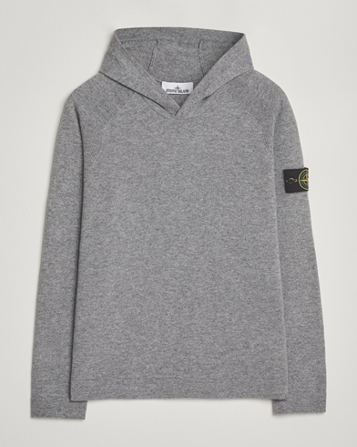 Stone Island Knitted Geelong Wool Hood Cement Melange – Grau