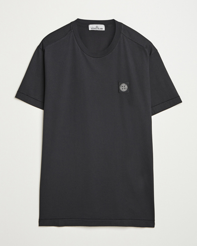 Stone Island Garment Dyed Cotton Jersey T-Shirt Black – Schwarz