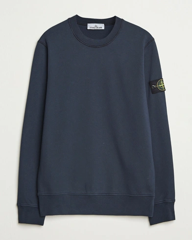 Stone Island Garment Dyed Fleece Sweatshirt Navy – Blau