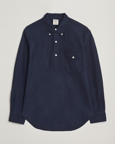 Kamakura Shirts Vintage Ivy Oxford Popover Shirt Navy – Blau