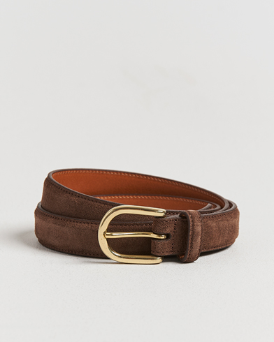 Kamakura Shirts Vintagy Ivy Horseshoe Buckle Belt Brown Suede – Braun
