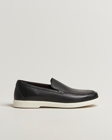 Loake 1880 Tuscany Grained Leather Loafers Black – Schwarz