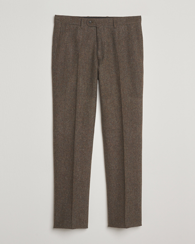 Walker Slater Edward Shetland Wool Donegal Trousers Dark Green – Grün
