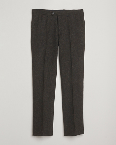 Walker Slater Edward Shetland Wool Donegal Trousers Dark Brown – Braun