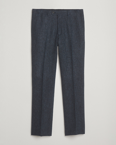 Walker Slater Edward Shetland Wool Donegal Trousers Navy – Blau