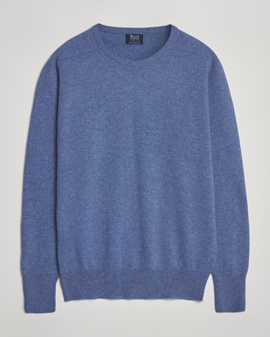 William Lockie Melrose Cashmere Crew Neck Blue – Blau