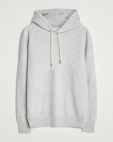 Gran Sasso Boiled Wool Hoodie Light Grey Melange – Grau