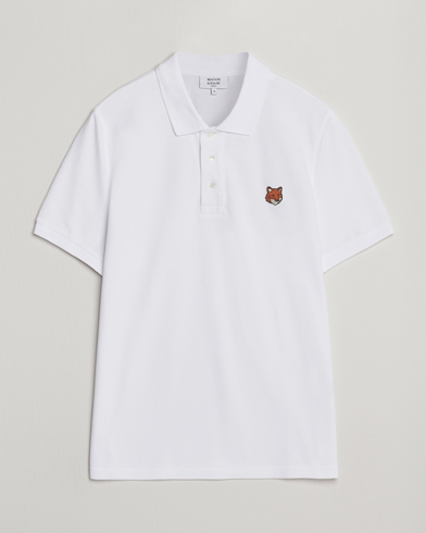 Maison Kitsuné Fox Head Polo White – Weiß