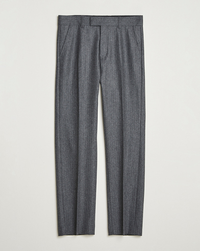 Tiger of Sweden Tommie Wool Pleated Pinstriped Trousers Silver – Grau